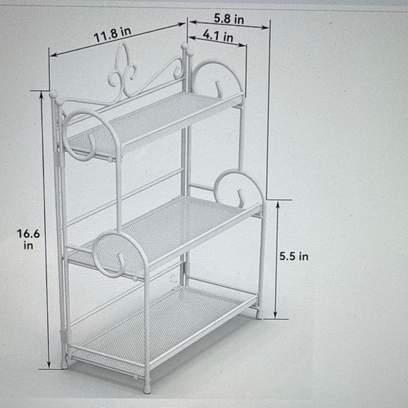 3-Tier White Storage Rack - Picture 3 of 6
